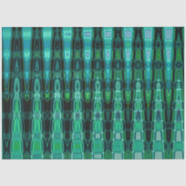 Boho Blauwgroen Abstracte ontkoppeling Tissuepapier