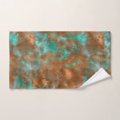 Boho Blauwgroen Copper Grunge Bad Handdoek (Handdoek)