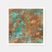 Boho Blauwgroen Copper Grunge Servet (Voorkant)