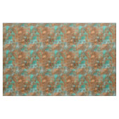 Boho Blauwgroen Copper Grunge Stof (Yard (91,4 cm))