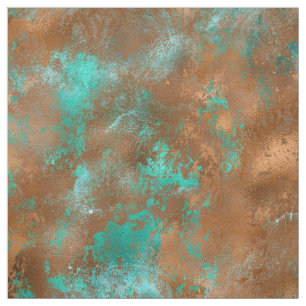 Boho Blauwgroen Copper Grunge Stof