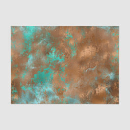 Boho Blauwgroen Copper Grunge Tissuepapier