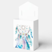 Boho Blauwgroen en Paars Baby shower Dreamweaver Bedankdoosjes (Geopend)