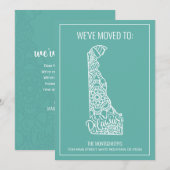 Boho Blauwgroen Floral Mandala Delaware State Movi Aankondiging (Voorkant / Achterkant)