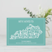 Boho Blauwgroen Floral Mandala Kentucky State verh Aankondiging (Staand voorkant)