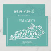 Boho Blauwgroen Floral Mandala Kentucky State verh Aankondiging (Voorkant / Achterkant)