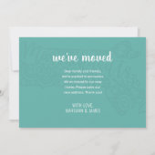 Boho Blauwgroen Floral Mandala Massachusetts verhu Aankondiging (Achterkant)