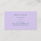 Boho Blauwgroen Lavendel Abstract Grunge Botanisch Visitekaartje (Achterkant)