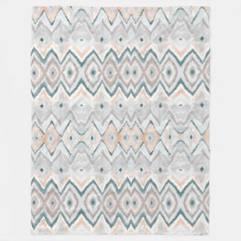 Boho Blauwgroen Peach Bleek Grey Waterverf Wash Pa Fleece Deken