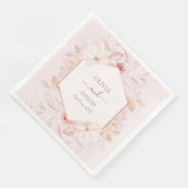 Boho Bleekroze Rozen Trouwservetten Servet (Hoek)