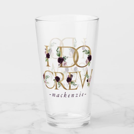 Boho Bling | Bachelorette Bruidsfeestje I Do Crew Glas (Voorkant)