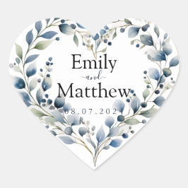 Boho Bliss Bruiloft Hart Sticker