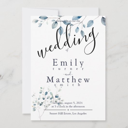 Boho Bliss Bruiloft Kaart (Voorkant)