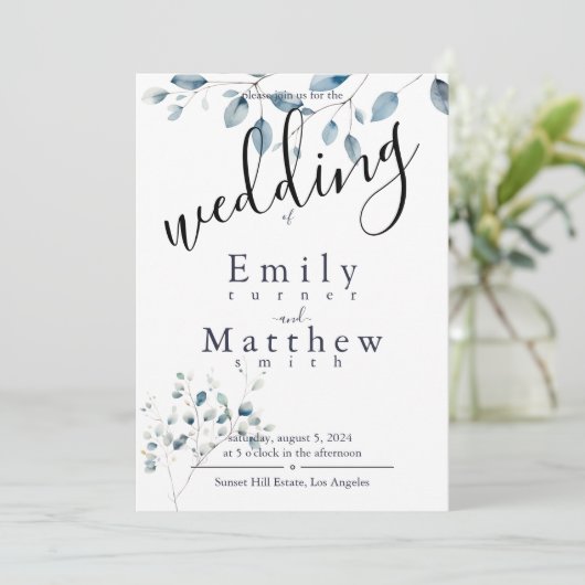 Boho Bliss Bruiloft Kaart (Staand voorkant)