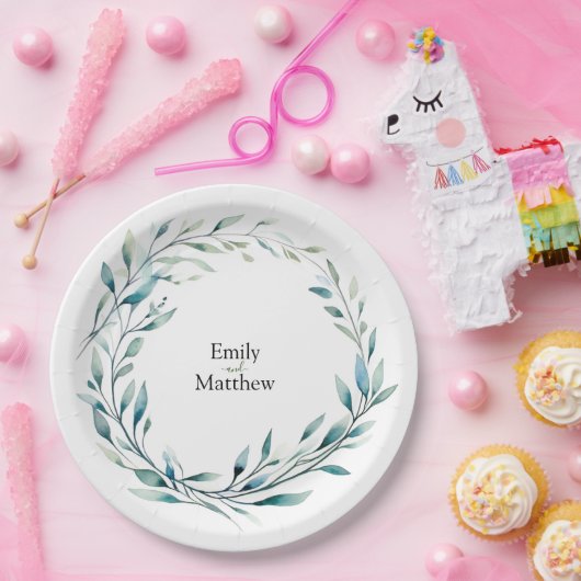 Boho Bliss Bruiloft Papieren Bordje (Feest)