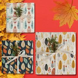 Boho Bliss Fall Leaves Inpakpapier Vel