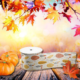 Boho Bliss Fall Leaves Satijnen Lint