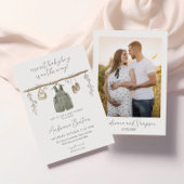 Boho Bliss Waterverf Kleding Jongen Baby shower Kaart