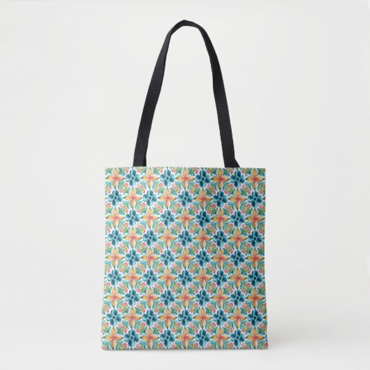 Boho Bliss: Waterverf Mandala Harmony Tote Bag (Voorkant)