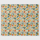 Boho Bloeiend Cadeaupapier (Vlak)