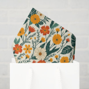 Boho Bloeiend Tissuepapier