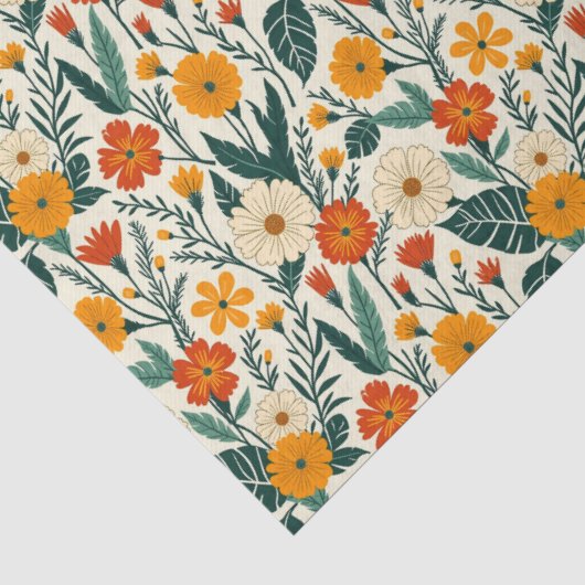 Boho Bloeiend Tissuepapier (Detail)