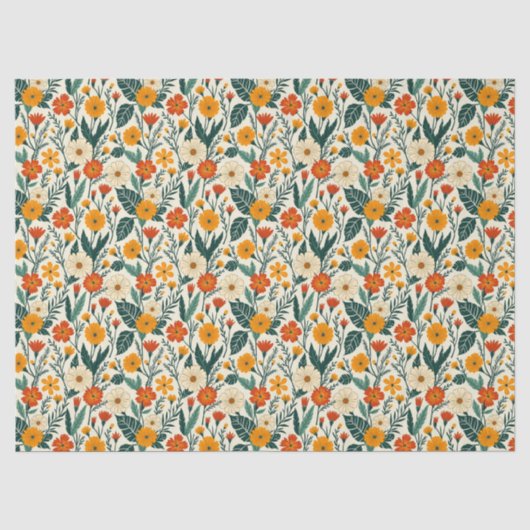 Boho Bloeiend Tissuepapier (Voorkant)