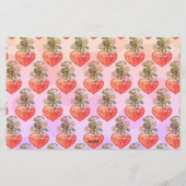 Boho bloeit hartkleurig papier (Achterkant)