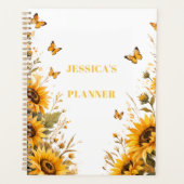 Boho Bloem Aangepaste Naam Planner (Voorkant)