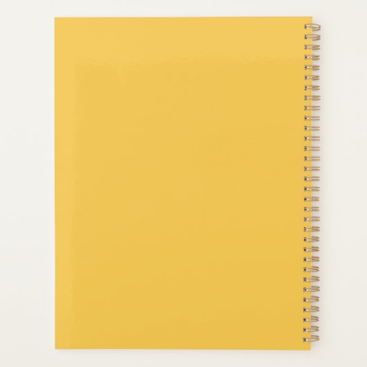 Boho Bloem Aangepaste Naam Planner (Achterkant)