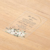 Boho bloem acryl Quinceanera uitnodiging (Laagn)