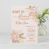 Boho Bloem Baby In Bloei Baby Shower Kaart (Staand voorkant)
