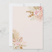 Boho Bloem Baby In Bloei Baby Shower Kaart (Achterkant)