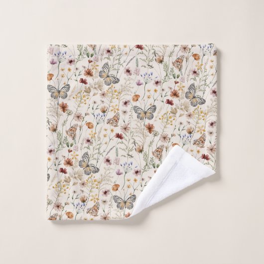Boho Bloem Bad Handdoek (Wasdoekje)