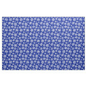 Boho Bloem Blauw en Wit Patroon Stof (Fat Quarter)