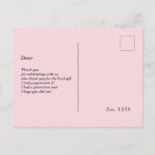 boho bloem, bloem verjaardag bedank kaart (Achterkant)