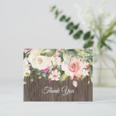 boho bloem, bloem verjaardag bedank kaart (Staand voorkant)