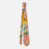 Boho Bloem Bloemstuk Custom – Elegante Mode Stropdas (Achterkant)