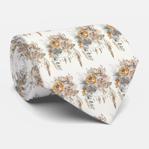 Boho Bloem Boeket en Dreamcatcher Patroon Stropdas