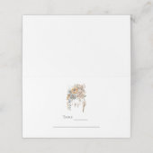 Boho Bloem Boeket en Dreamcatcher Tafel Plaatskaartje (Buitenkant ongevouwen)