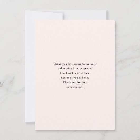 Boho Bloem Boeket in Neutrale Kleuren Dank U Bedankkaart (Achterkant)