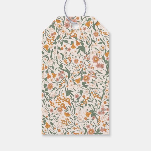 Boho bloem bruids- cadeaulabel (Achterkant)