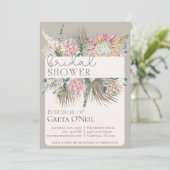 Boho Bloem Bruids Douche Uitnodiging (Staand voorkant)