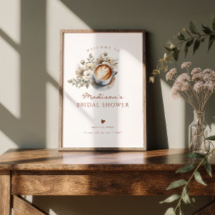 Boho Bloem Bruidsdouche Welkom Poster