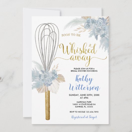 Boho Bloem Bruiloft Borrel Soon to be Whisked Away Kaart (Voorkant)