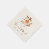 Boho Bloem Bruiloft "De Perfecte Mix" Koffie Servet (Hoek)