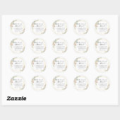 Boho Bloem Bruiloft Feest   Ronde Sticker (Vel)