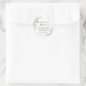 Boho Bloem Bruiloft Feest   Ronde Sticker (Tas)