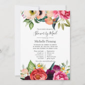 Boho bloem bruiloft of babyshower per post kaart (Voorkant)