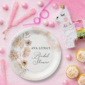 Boho bloem bruiloftsshower papieren bord (Feest)